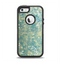 The Unfocused Green & White Drop Surface Apple iPhone 5-5s Otterbox Defender Case Skin Set