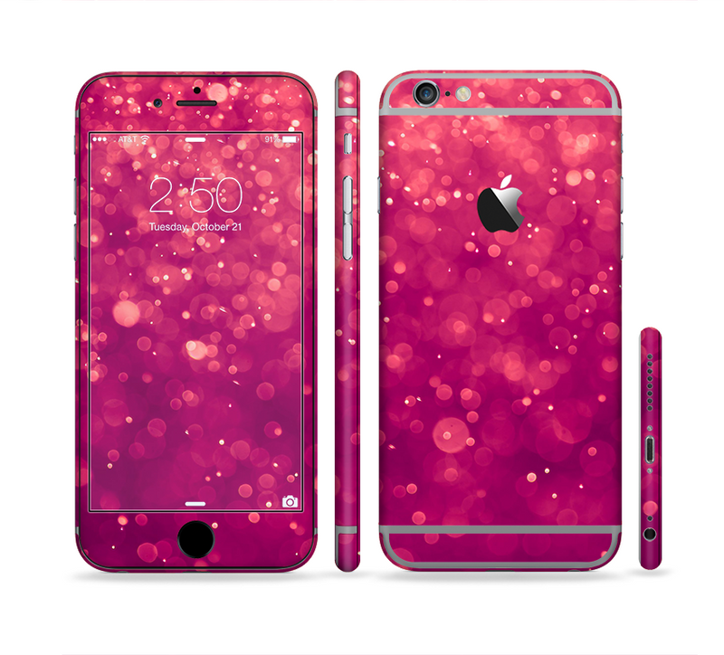 The Unfocused Pink Glimmer Sectioned Skin Series for the Apple iPhone 6/6s Plus