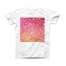 The Unfocused Pink and Gold Orbs ink-Fuzed Front Spot Graphic Unisex Soft-Fitted Tee Shirt