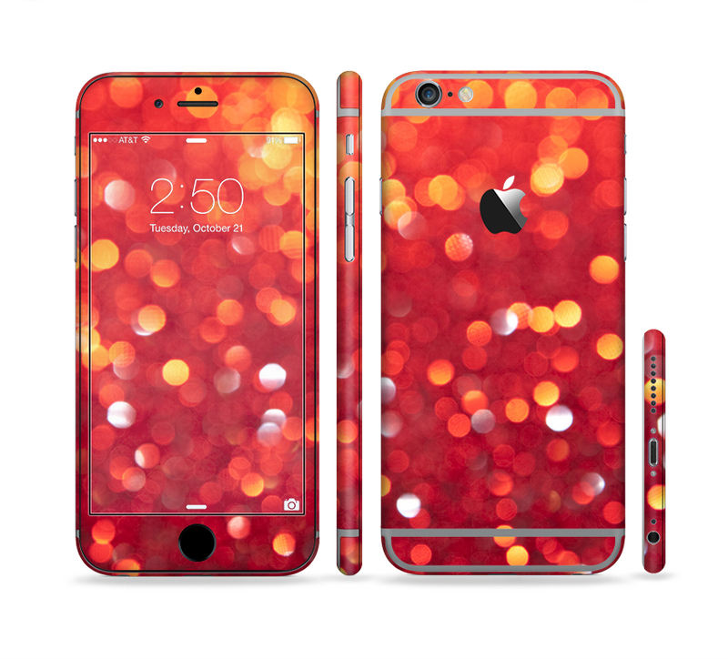 The Unfocused Red Showers Sectioned Skin Series for the Apple iPhone 6/6s Plus