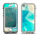 The Vector Abstract Shaped Blue Overlay V2 Apple iPhone 5-5s LifeProof Nuud Case Skin Set