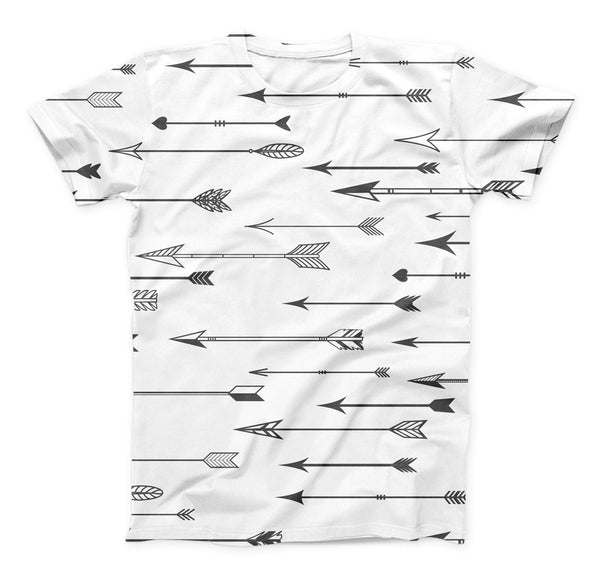 The Vector Black Arrows ink-Fuzed Unisex All Over Full-Printed Fitted Tee Shirt