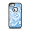 The Vector Blue Abstract Swirly Design Apple iPhone 5-5s Otterbox Defender Case Skin Set
