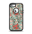 The Vector Cat Faced Collage Apple iPhone 5-5s Otterbox Defender Case Skin Set