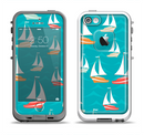 The Vector Colored Sailboats Apple iPhone 5-5s LifeProof Fre Case Skin Set