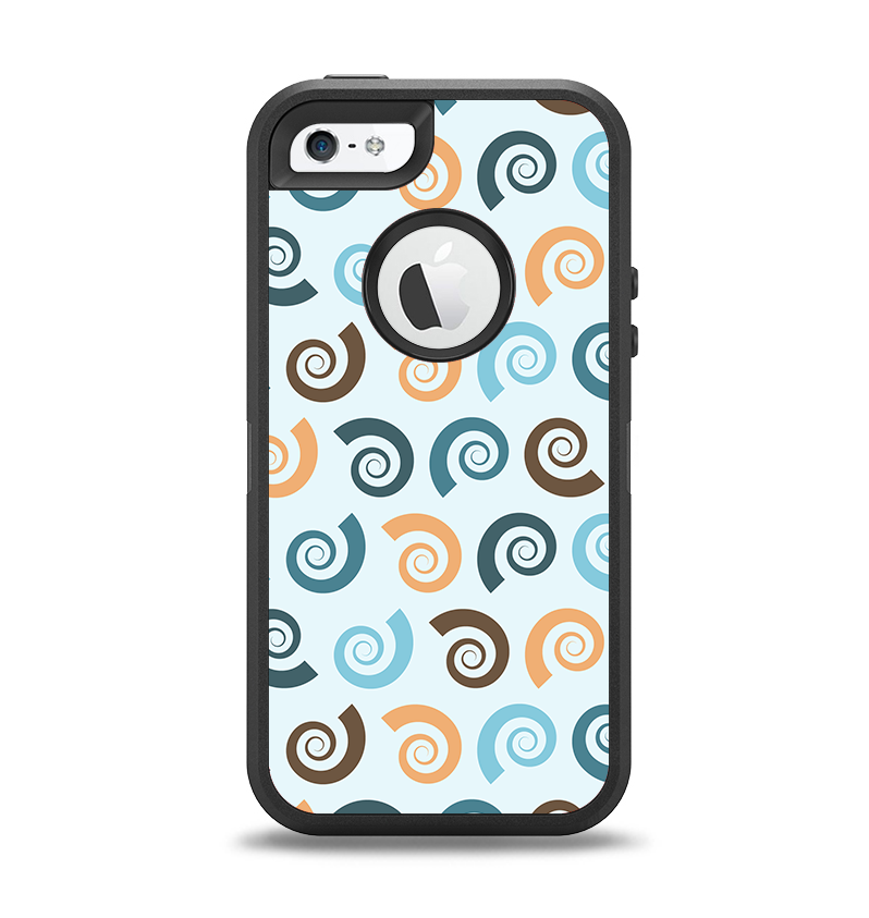 The Vector Colored Seashells V1 Apple iPhone 5-5s Otterbox Defender Case Skin Set