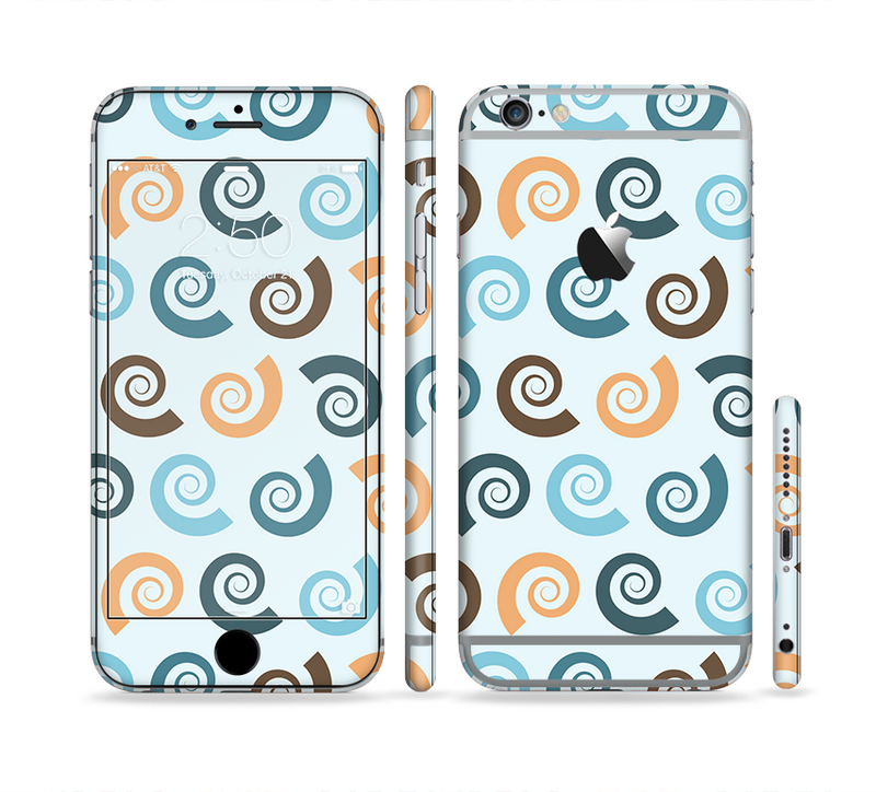 The Vector Colored Seashells V1 Sectioned Skin Series for the Apple iPhone 6/6s Plus