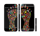 The Vector Floral Feet Icon Collage Sectioned Skin Series for the Apple iPhone 6/6s Plus