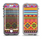 The Vector Gold & Purple Aztec Pattern V32 Apple iPhone 5-5s LifeProof Nuud Case Skin Set