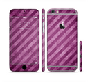The Vector Grunge Purple Striped Sectioned Skin Series for the Apple iPhone 6/6s