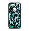 The Vector Hot Turquoise Cheetah Print Apple iPhone 5-5s Otterbox Defender Case Skin Set