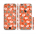 The Vector Red & Black Coffee Love Pattern Sectioned Skin Series for the Apple iPhone 6/6s Plus