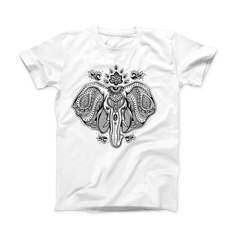 The Vector Sacred Elephant ink-Fuzed Front Spot Graphic Unisex Soft-Fitted Tee Shirt