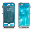 The Vector Shiny Blue Crystal Pattern Apple iPhone 5-5s LifeProof Nuud Case Skin Set