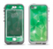 The Vector Shiny Green Crystal Pattern Apple iPhone 5-5s LifeProof Nuud Case Skin Set