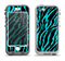 The Vector Teal Zebra Print Apple iPhone 5-5s LifeProof Nuud Case Skin Set