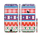 The Vector White-Blue-Red Aztec Pattern Sectioned Skin Series for the Apple iPhone 6/6s