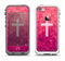 The Vector White Cross v2 over Unfocused Pink Glimmer Apple iPhone 5-5s LifeProof Fre Case Skin Set