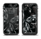 The Vibrant Black & Silver Butterfly Outline Apple iPhone 6/6s LifeProof Fre Case Skin Set