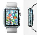 The Vibrant Blue Butterfly Plaid Full-Body Skin Set for the Apple Watch