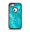 The Vibrant Blue Cement Texture Apple iPhone 5-5s Otterbox Defender Case Skin Set