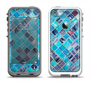 The Vibrant Blue Glow-Tiles Apple iPhone 5-5s LifeProof Fre Case Skin Set