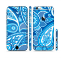 The Vibrant Blue Paisley Design Sectioned Skin Series for the Apple iPhone 6/6s Plus