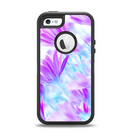 The Vibrant Blue & Purple Flower Field Apple iPhone 5-5s Otterbox Defender Case Skin Set