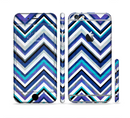 The Vibrant Blue Sharp Chevron Sectioned Skin Series for the Apple iPhone 6/6s