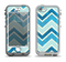 The Vibrant Blue Vintage Chevron V3 Apple iPhone 5-5s LifeProof Nuud Case Skin Set