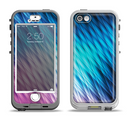 The Vibrant Blue and Pink Neon Interlock Pattern Apple iPhone 5-5s LifeProof Nuud Case Skin Set