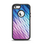 The Vibrant Blue and Pink Neon Interlock Pattern Apple iPhone 5-5s Otterbox Defender Case Skin Set