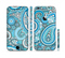 The Vibrant Blue and White Paisley Design Sectioned Skin Series for the Apple iPhone 6/6s
