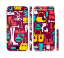 The Vibrant Burgundy Vector Shopping Sectioned Skin Series for the Apple iPhone 6/6s