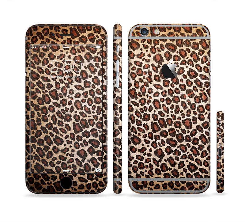 The Vibrant Cheetah Animal Print V3 Sectioned Skin Series for the Apple iPhone 6/6s Plus