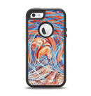 The Vibrant Color Oil Swirls Apple iPhone 5-5s Otterbox Defender Case Skin Set