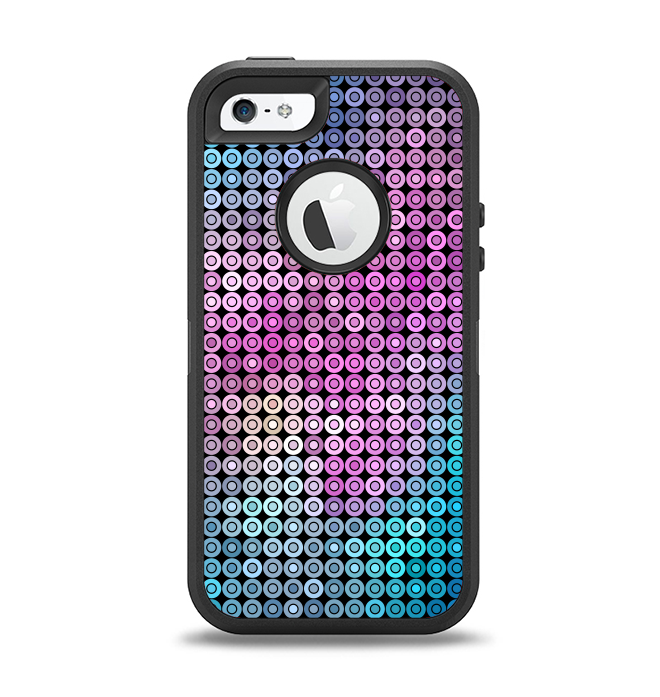 The Vibrant Colored Abstract Cells Apple iPhone 5-5s Otterbox Defender Case Skin Set