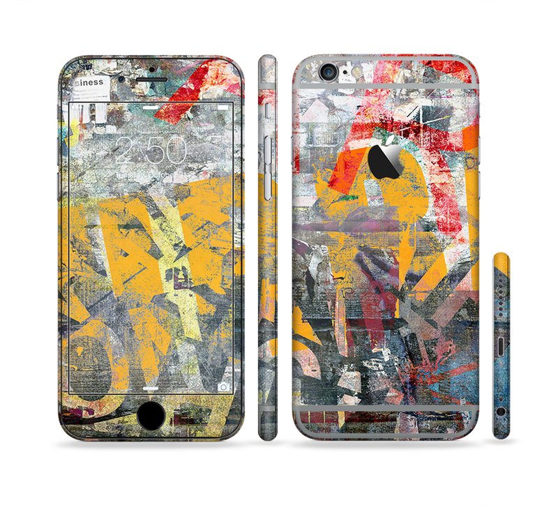 The Vibrant Colored Graffiti Mixture Sectioned Skin Series for the Apple iPhone 6/6s Plus