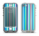 The Vibrant Colored Stripes Pattern V3 Apple iPhone 5-5s LifeProof Nuud Case Skin Set