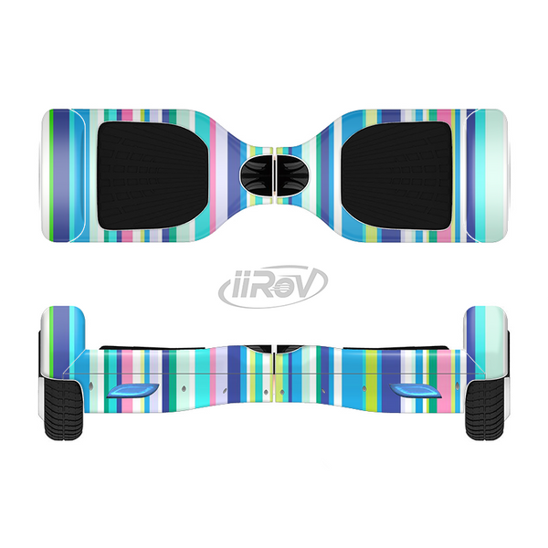 The Vibrant Colored Stripes Pattern V3 Full-Body Skin Set for the Smart Drifting SuperCharged iiRov HoverBoard