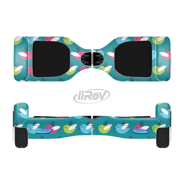 The Vibrant Colored Vector Bird Collage Full-Body Skin Set for the Smart Drifting SuperCharged iiRov HoverBoard