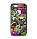 The Vibrant Colored Vector Graffiti Apple iPhone 5-5s Otterbox Defender Case Skin Set