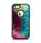 The Vibrant Colored Wet Flower Apple iPhone 5-5s Otterbox Defender Case Skin Set