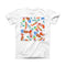 The Vibrant Colorful Brushed Feathers ink-Fuzed Front Spot Graphic Unisex Soft-Fitted Tee Shirt