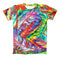 The Vibrant Colorful Feathers ink-Fuzed Unisex All Over Full-Printed Fitted Tee Shirt