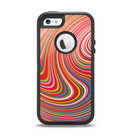 The Vibrant Colorful Swirls Apple iPhone 5-5s Otterbox Defender Case Skin Set