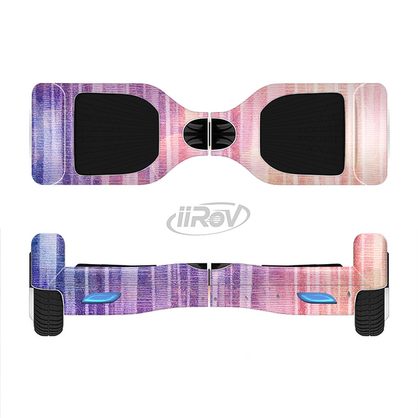 The Vibrant Fading Purple Fabric Streaks Full-Body Skin Set for the Smart Drifting SuperCharged iiRov HoverBoard