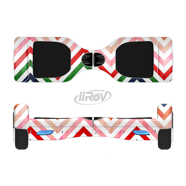 The Vibrant Fall Colored Chevron Pattern Full-Body Skin Set for the Smart Drifting SuperCharged iiRov HoverBoard