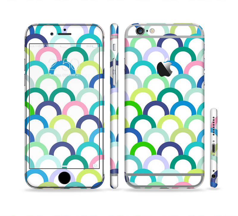 The Vibrant Fun Colored Pattern Hoops Sectioned Skin Series for the Apple iPhone 6/6s Plus