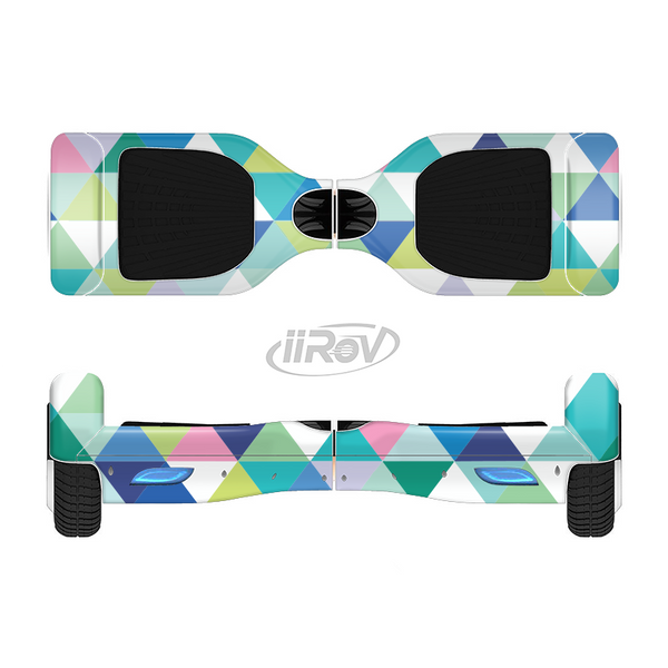 The Vibrant Fun Colored Triangular Pattern Full-Body Skin Set for the Smart Drifting SuperCharged iiRov HoverBoard